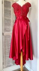 Jessica Satin Dipped Hem Dress SALE